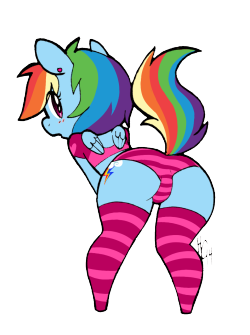 honeyclop:  Have a transparent Rainbow Dash for good measure UwU  Aww yisss Dashie butt! 