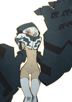 thepinkpirate:  STRength from Black Rock Shooter. multibro has commissioned me to do the entire cast being lewd in one way or another so expect more in the future. 