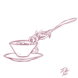tsitra360:  A cup of Dash.  No real reasons behind this but to see Dash in a teacup. Random chat in Skype sparked this adorable idea.(Also this will be a collab with another artist, whom I’ll reveal later.)  Ahhhhthisistoocute ;w; &lt;333