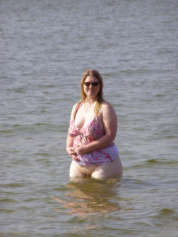 thickmia:Enjoying a day in the water. I’m bottomless and a bit shy to show off my enormous plump and strong thighs this way.Love, MIA  Mia is shy but she is showing us her lovely soft body - such great thighs she has.