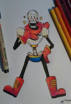 sushibuns:  aaaaa  colouring with my prismacolor pencils that I got for Xmas / v \    and of course it’s papyrus