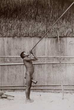 thenewloverofbeauty:Theodor Koch (German 1862-1935) Boy with Blowgun, Amazonas  (1910s)