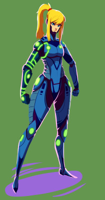 fsnowzombie:  Armored Lady Monday Last time i did a redesign of the Power suit, but now i wanted to make a redesign of the zero suit! Maybe i went too far? but i wanted to try to get away from the latex design but still keep it “sexy” or curvy however