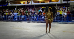 Topless woman at Brazilian carnival, via Babak Fakhamzadeh.