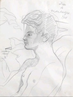 Jean Cocteau, portrait de Jean Marais 1938  