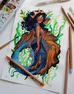 cccrystalclear:Another mermaid painting~ 