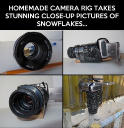 bananonbinary:john-and-dave:  iraffiruse:  Homemade camera rig takes stunning close-up pictures of snowflakes  I swear snow is like some weird phenomena like aliens or something that shit is fucking art and you know it  the photographer is Alexey Kljatov!
