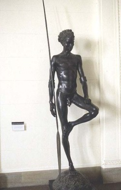southsud:  A  6’-8&quot;    bronze sculpture of a Nuer Warrior (1921) by American sculptor and author Malvina Hoffman. 