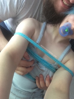 miniature-minx:  A nice rope session to end the little vacation with daddy @bdsmgeek ^-^  Do No Remove Caption 