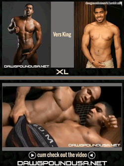 dawgpoundusaworld:  Everybody wants a piece of black gay porn star and vers king, XL. Great looks, big dick, fat ass - is there enough to go around? Find out at DawgPoundUSA. 
