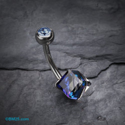 ringtorulethemall:  Prism Cube Box Belly Button Ring rings