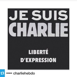 jkhoeyposts:  Freedom of expression is a right we need to fight fiercely to protect - everywhere. Thinking of the journalists / editors and their families at Charlie Hebdo in Paris.  ・・・ #jesuischarlie 
