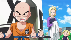 osakandestroyer:  jas720:  this is how you know this was written by men  Are you doubting how cool Krillin is?    krillin is cool. he knows he’s just going to get his face smashed in when he gets there, but he’s going anyway. that’s why krillin