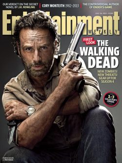 krisfairbanks:  Rick Grimes (Andrew Lincoln); Carl Grimes (Chandler Riggs); Daryl Dixon (Norman Reedus) - Entertainment Weekly covers, 2013, Season 4 preview