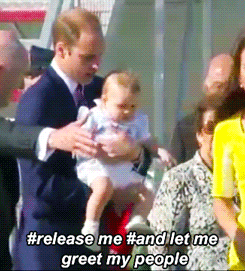 myroyalobsession:  William looks like he’s thinking, “Geez, son, settle down!” in the first gif! Haha 