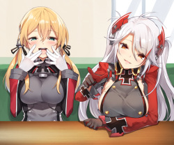 peterpayne:  When they notice the erection we’re desperately trying to hide. (Art: http://moe.vg/2CbsxLW)  (Image 1 source: http://www.pixiv.net/member_illust.php?mode=medium&amp;amp;illust_id=66380036)