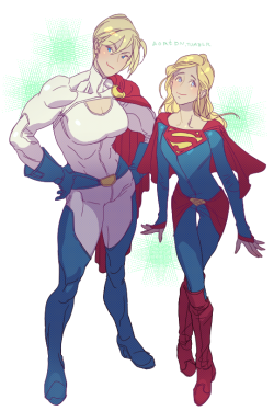 aortdn:  redesign- Power Girl &amp; Supergirl my take. 