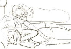 You guys sure love my last EqG art. here&rsquo;s the sketch for the next one. WIP