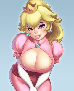 speedyssketchbook:  lucianite:  sgeewiz:  Princess Peach 0_0 Art by   魔王アルバ    Send help  Dat Peach cleavage!   &lt;3 &lt;3 &lt;3