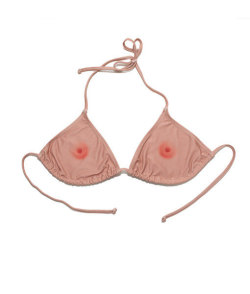 wickedclothes:  Free the Nipple Bikini  This is much more than a funny bikini! Throw up the big middle finger to censorship with this bikini to cover your real and illegal nipples. Raise awareness and questions about the sexualizing of certain bodies