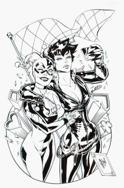 comic-book-ladies:Harley &amp; Selina by Guillem March