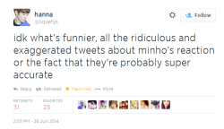constableregkey:  Twitter’s sideline commentary of Minho’s descent into despair. 