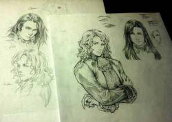 louis-d-pointe-du-lac:  //ooc: The concept art for Lestat and Louis from the novel adaptation of Interview with the Vampire, as advertised by Anne Rice. Looks wonderful.