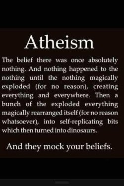 yourownpetard:  skypig357: in-all-conscience:   skypig357:  broblab:  fuck off.  Theism is all that except magic people/things who live in the nothing use their magic powers to arrange the universe because potato.  Theism just passes the buck of causation