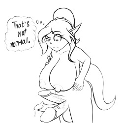 riendonut:  maximushasannsfwblogwow:  @riendonut I sure do hope this is normal for her. After a long night of thinking about dicks, Mirabelle realizes that she needs to stop thinking about lewd stuff so often.   MIRA YOU DONE CAUGHT A CASE OF THE DYUK.Eat