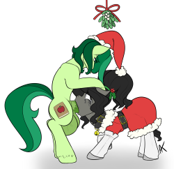 appels-dark-corner:  For @mcsweezy‘s mistletoe thing with Nikita. Appel knows what a mistletoe is for, but when there’s a hole to fill right in front of him and he’s really horny, why not take a chance and get creative? Even if the recipient wasn’t