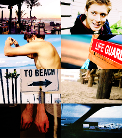 h-mushroom:  Companion to this (x)AU. When dad left them at Bobby’s, Dean started to work at the beach’s bar. Here he met Cas, the lifeguard, and maybe (just maybe) Dean developed a crush for him. Tutorial credit (x)