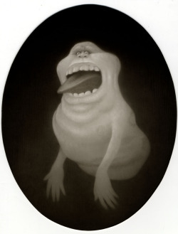 xombiedirge:  Part of the travelling art show, ‘Ghostbusters 30th Anniversary’, opening April 19th and ending at SDCC in conjunction with Gallery1988 / Tumblr. Slimer by Travis Louie / Tumblr Maybe I’ve Got a Milkbone by Jim Ferguson / Tumblr