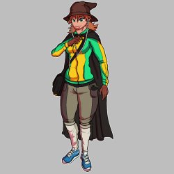 Main character for my new setting I came up with a few days that’s a super upbeat wholesome modern-fantasy world called SIX.Isabel Brook.  An Earth-Mage graduate recently returned from the island Kingdom of Kahari (Not-Africa) where she spent her teenage