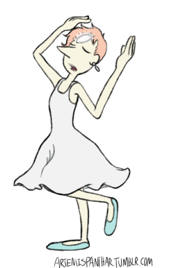 Continuing on what I was doing last night, I drew another of Pearl’s early designs with her current nose and coloring. May or may not be obvious how rarely I tend to draw people in dresses. Will maybe do the pilot design tomorrow
