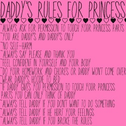 to0-many-fandoms:  New to the dd/lg community and my daddy made these rules. I took the liberty of making them cute and pink♡♥