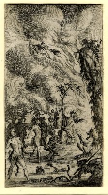 demoniality:  A scene in Hell with devils and flames, etching attributed to Ercole Bazzicaluva, c. 1630-1645