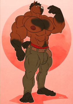 anthroanim:  Done by Kazushi: http://www.furaffinity.net/user/kazushi/ Eventually I’ll do this one time at future, I didn’t know he looks good on with jeans. 