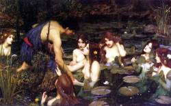Hylas and the Nymphs, John William Waterhouse, 1896 This is my favourite painting, guys, it makes me cry every time.