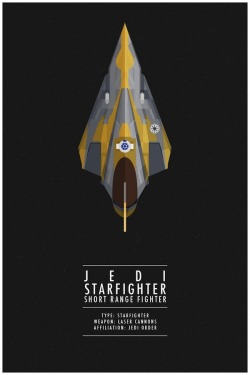 jedavu:  Minimalist Graphic Posters Of The Ships From ‘Star Wars’