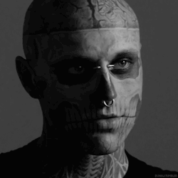 lolsomeone-actually:  69shadesofsatan:  “I didn’t do this because I wanted to be different, I did this because I wanted to be Me”; Rick Genest AKA “Zombie Boy”-  he is so handsome 