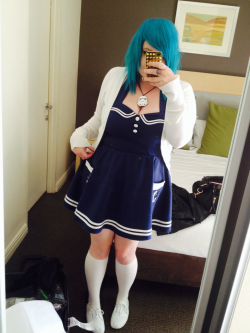herlonelyheart:  I got white shoes to go with my sailor outfit!! I had to let Sydney see my sailor girl ^.^
