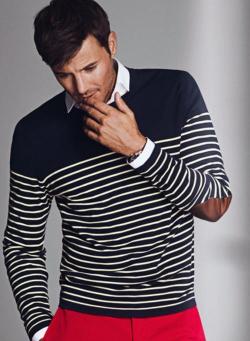 maninpink:  H &amp; M - stripes and elbow patches