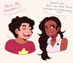 Commission for raptarion ~Steven and Connie are about 14 &amp; 15 in this. Steven will forever use the Jam Buds nicknames and even though Connie acts like they’re getting too old for them she genuinely likes using them too &lt;3