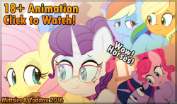 tiarawhynot: suddensharpintakeofbreath:  mittsies:  New Pony Animation - Fillyfuck Fiesta (Characters are 18 ) Created by Mittsies and Yoditax. Yes it’s the ol’ classic “choose any combination of your favorite cartoon horse girls and watch them