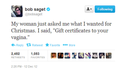 camilamcrrone:  BUT WHY IS NOBODY TALKING ABOUT BOB SAGETS TWEETS HE IS 56 YEARS OLD. 