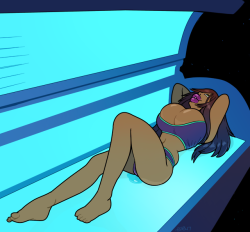 kotepteef:  If you think about it, tanning beds are almost like IRL transformation pods. Art by @blogshirtboy! 