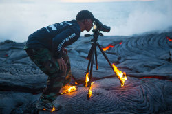docislegend:  19withbonyknees:  National Geographic photographers are metal as fuck  In the last one, that guy on the left definitely tripped the guy second from the left.