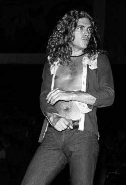 soundsof71:Robert Plant, fully golden in black and white: ZEPtember 17, 1971, Honolulu, by Robert M. Knight