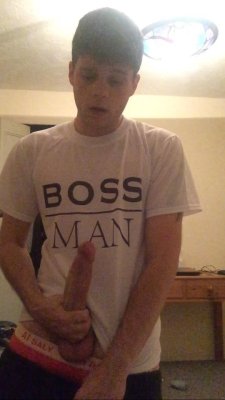 uncensoredpleasure:  He just dropped out of high school and he’s dull as a ton of bricks, but he can still make your husband squirm like a cheap whore, ramming every inch of his dick in his ass.