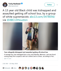 whenyougetrightdowntoit: uncommonbish:   endangered-justice-seeker:  breaking! omg let’s spread this and keep a close watch of our children.     Poor baby 😔   Thank God he’s home safe… 
